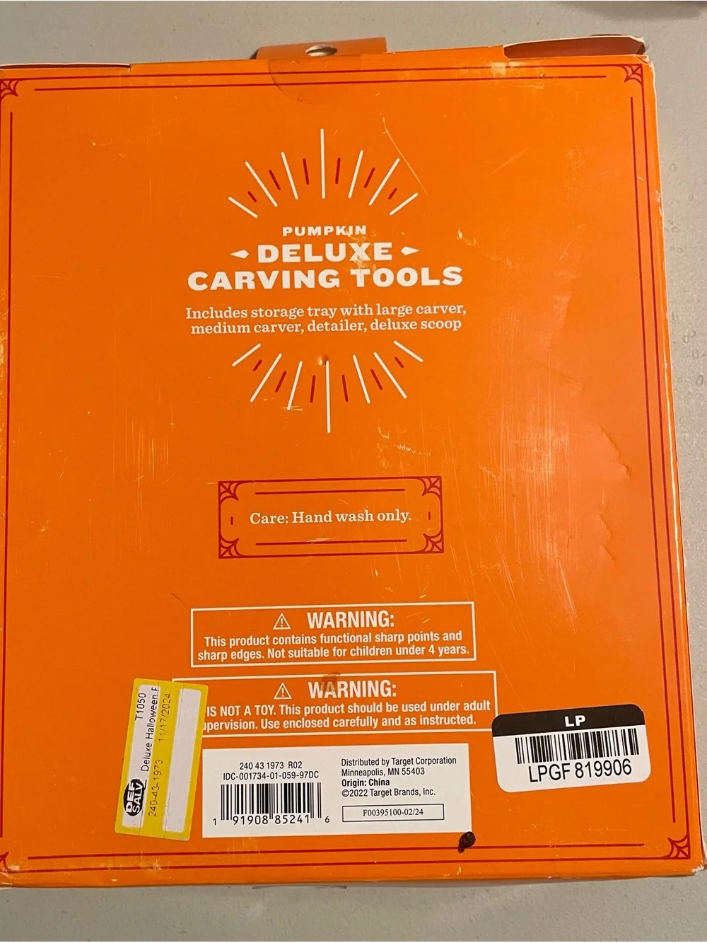 Pumpkin Deluxe Carving Tools & Pumpkin Light Stencil Kit Bundle New